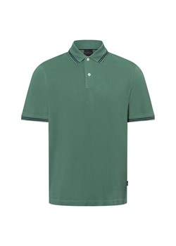 Bugatti Męska koszulka polo Mężczyźni Bawełna zielony jednolity ze sklepu vangraaf w kategorii T-shirty męskie - zdjęcie 179497998