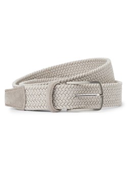 Nils Sundström Męski pasek casual ze skórzaną zawartością Mężczyźni beżowy marmurkowy ze sklepu vangraaf w kategorii Paski męskie - zdjęcie 179498018