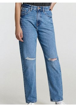 Sinsay - Jeansy mom high waist - granatowy ze sklepu Sinsay w kategorii Jeansy damskie - zdjęcie 179500615