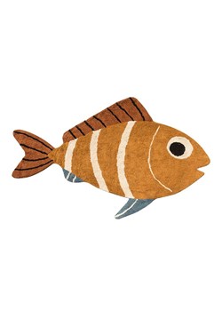 Folkifreckles Bawełniany dywan &quot;Fish&quot; w kolorze pomarańczowo-kremowym - 190 x 127 cm ze sklepu Limango Polska w kategorii Tekstylia dziecięce - zdjęcie 179501675