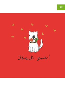 ppd Serwetki (40 szt.) &quot;Thank you&quot; w kolorze czerwonym ze sklepu Limango Polska w kategorii Akcesoria kuchenne - zdjęcie 179501817