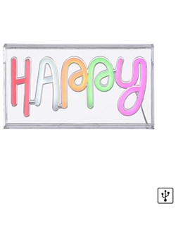 Just Light Dekoracyjna lampa LED &quot;Happy&quot; ze wzorem - 23 x 12,7 x 4 cm ze sklepu Limango Polska w kategorii Oświetlenie led - zdjęcie 179501955