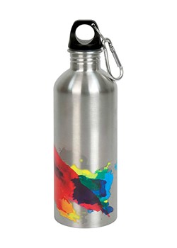 Könitz Bidon "On Colour Flow" w kolorze srebrnym ze wzorem - 600 ml ze sklepu Limango Polska w kategorii Bidony i butelki - zdjęcie 179502157