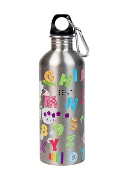 Könitz Bidon "ABC" w kolorze srebrnym ze wzorem - 600 ml ze sklepu Limango Polska w kategorii Bidony i butelki - zdjęcie 179502165