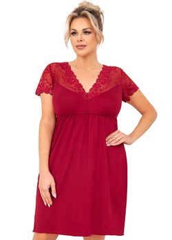 Damska koszula nocna plus size bordowa Livia, Kolor bordowy, Rozmiar 3XL, Donna ze sklepu Primodo w kategorii Koszule nocne - zdjęcie 179507847
