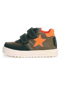 Naturino Skórzane sneakersy &quot;Hess high&quot; w kolorze oliwkowo-granatowym ze sklepu Limango Polska w kategorii Buty sportowe dziecięce - zdjęcie 179508357
