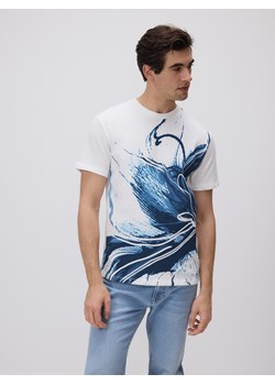 Reserved - T-shirt regular z nadrukiem - złamana biel ze sklepu Reserved w kategorii T-shirty męskie - zdjęcie 179511639