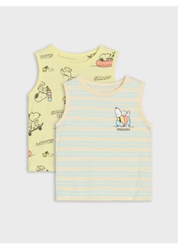 Sinsay - Koszulki bez rękawów 2 pack Peanuts - kremowy ze sklepu Sinsay w kategorii T-shirty chłopięce - zdjęcie 179514038