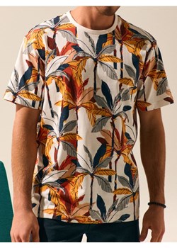Sinsay - Koszulka z ozdobnym nadrukiem - kremowy ze sklepu Sinsay w kategorii T-shirty męskie - zdjęcie 179528267