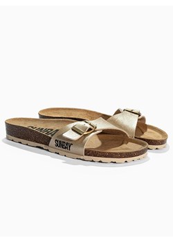 Sunbay Klapki &quot;Jasmin&quot; w kolorze złotym ze sklepu Limango Polska w kategorii Klapki damskie - zdjęcie 179530917