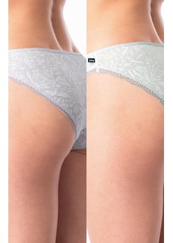 2-pack niskie bawełniane majtki w roślinny wzór LPR 530, Kolor szary-wzór, Rozmiar S, Key ze sklepu Primodo w kategorii Majtki damskie - zdjęcie 179537968