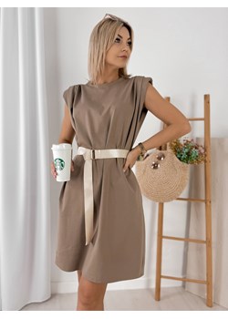 sukienka sheina ciemnobeżowy one size ze sklepu UBRA w kategorii Sukienki - zdjęcie 179538176