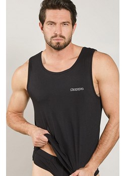 Kappa czarna koszulka męska bawełniana na szerokich ramiączkach K1325, Kolor czarny, Rozmiar S, Kappa ze sklepu Intymna w kategorii T-shirty męskie - zdjęcie 179538457