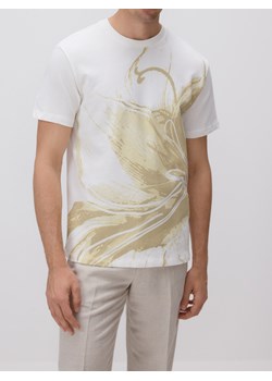Reserved - T-shirt regular z nadrukiem - beżowy ze sklepu Reserved w kategorii T-shirty męskie - zdjęcie 179569977