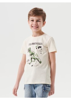 Sinsay - Koszulka z nadrukiem - kremowy ze sklepu Sinsay w kategorii T-shirty chłopięce - zdjęcie 179572525