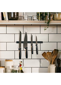 Fiskars Magnes ścienny &quot;Functional Form&quot; w kolorze czarnym na noże - szer. 41 cm ze sklepu Limango Polska w kategorii Akcesoria kuchenne - zdjęcie 179574065