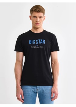 Koszulka męska o klasycznym kroju czarna Bruno 906 ze sklepu Big Star w kategorii T-shirty męskie - zdjęcie 179580168