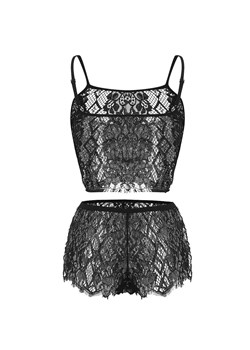 Koronkowy komplet bielizny plus size - Czarny ze sklepu Intimica.pl w kategorii Komplety bielizny damskiej - zdjęcie 179591255