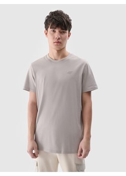 Męski t-shirt basic 4F 4FWSS25TTSHM2074 - szary ze sklepu Sportstylestory.com w kategorii T-shirty męskie - zdjęcie 179596759