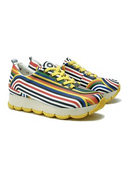 Goby Skórzane sneakersy ze wzorem - id: 16875887 - marki Goby - 179597917 Goby Skórzane sneakersy ze wzorem ze sklepu Limango Polska w kategorii Buty sportowe damskie - zdjęcie 179597917