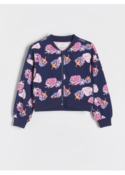 Reserved - Wzorzysta bluza bomber - granatowy ze sklepu Reserved w kategorii Bluzy dziewczęce - zdjęcie 179600125