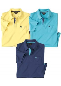 Zestaw 3 polo Summertime ze sklepu Atlas For Men w kategorii T-shirty męskie - zdjęcie 179602508