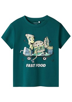 name it Koszulka w kolorze ciemnozielonym ze sklepu Limango Polska w kategorii T-shirty chłopięce - zdjęcie 179605928