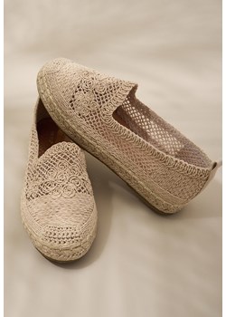 Beżowe Szydełkowe Espadryle Vices na Podeszwie z Plecionki Jelseli ze sklepu born2be.pl w kategorii Espadryle damskie - zdjęcie 179608658