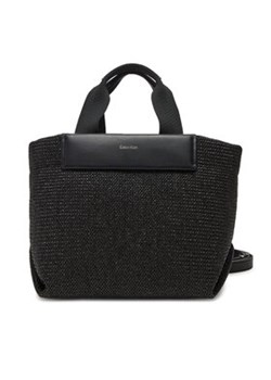 Calvin Klein Torebka Ck Raffia Small Tote Crossbody K60K613026 Czarny ze sklepu MODIVO w kategorii Torebki damskie - zdjęcie 179610688