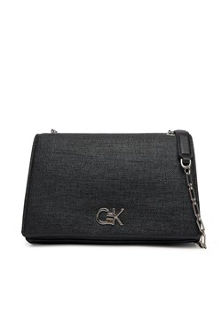 Torebka Calvin Klein Ck Medium Conv Chain Bag_Tex K60K613177 Czarny ze sklepu eobuwie.pl w kategorii Kopertówki - zdjęcie 179617117