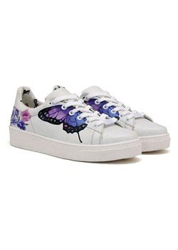 Goby Skórzane sneakersy w kolorze biało-niebiesko-fioletowym ze sklepu Limango Polska w kategorii Trampki damskie - zdjęcie 179617516