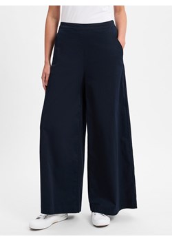 Marie Lund Damskie spodnie materiałowe Kobiety Bawełna granatowy jednolity ze sklepu vangraaf w kategorii Spodnie damskie - zdjęcie 179631185