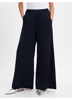 Marie Lund Letnie spodnie Kobiety Bawełna granatowy jednolity ze sklepu vangraaf w kategorii Spodnie damskie - zdjęcie 179631187