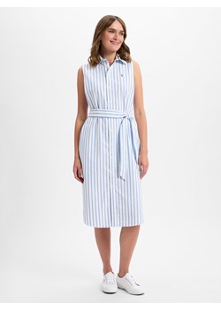 Polo Ralph Lauren Damska sukienka koszulowa Kobiety Bawełna biały w paski ze sklepu vangraaf w kategorii Sukienki - zdjęcie 179631207