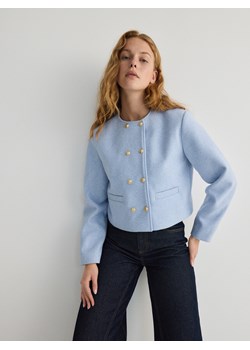 Reserved - Kurtka z dekoracyjnymi guzikami - jasnoniebieski ze sklepu Reserved w kategorii Kurtki damskie - zdjęcie 179635828