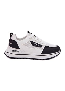 Buty Sportowe Damskie Na Platformie Big Star RR274A223 HI-POLY System Biało-Czarne białe ze sklepu ButyModne.pl w kategorii Buty sportowe damskie - zdjęcie 179636218