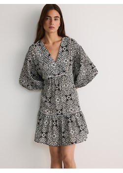 Reserved - Sukienka mini z bawełny - czarny ze sklepu Reserved w kategorii Sukienki - zdjęcie 179636979