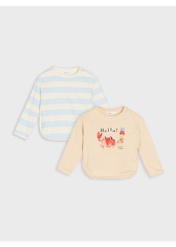 Sinsay - Bluzy 2 pack - kremowy ze sklepu Sinsay w kategorii Kaftaniki i bluzki - zdjęcie 179642618