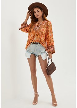 Bluzka z długimi rękawami w stylu boho - id: 2301202670 - marki Jacinshop - 179645747 Bluzka z długimi rękawami w stylu boho ze sklepu Jacinshop w kategorii Bluzki damskie - zdjęcie 179645747