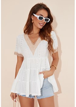 Bluzka z krótkim rękawem w stylu boho ze sklepu Jacinshop w kategorii Bluzki damskie - zdjęcie 179645967