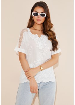 Bluzka w swobodnym stylu z krótkim rękawem ze sklepu Jacinshop w kategorii Bluzki damskie - zdjęcie 179646146