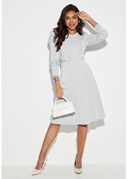 Sukienka z długim rękawem wiązana w pasie - id: 2301198164 - marki Jacinshop - 179646489 Sukienka z długim rękawem wiązana w pasie ze sklepu Jacinshop w kategorii Sukienki - zdjęcie 179646489