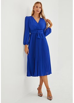 Sukienka z długim rękawem elegancka rozkloszowana ze sklepu Jacinshop w kategorii Sukienki - zdjęcie 179646969