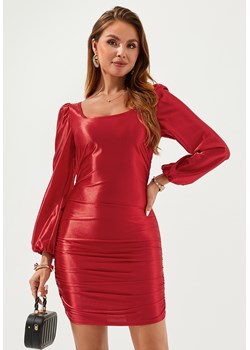 Sukienka mini dopasowana z długim rękawem ze sklepu Jacinshop w kategorii Sukienki - zdjęcie 179647149
