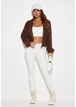 Bluza z długim rękawem zapinana na zamek błyskawiczny ze sklepu Jacinshop w kategorii Bluzy damskie - zdjęcie 179648195