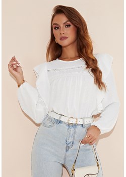 Bluzka z długim rękawem i szerokim półokrągłym dekoltem - id: 2301202296 - marki Jacinshop - 179648238 Bluzka z długim rękawem i szerokim półokrągłym dekoltem ze sklepu Jacinshop w kategorii Bluzki damskie - zdjęcie 179648238