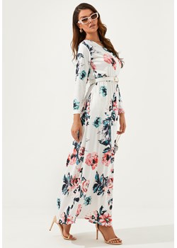 Sukienka maxi z długim rękawem w duże kwiaty - id: 2301200728 - marki Jacinshop - 179648489 Sukienka maxi z długim rękawem w duże kwiaty ze sklepu Jacinshop w kategorii Sukienki - zdjęcie 179648489