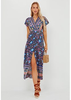 Sukienka maxi z krótkim rękawem w stylu boho ze sklepu Jacinshop w kategorii Sukienki - zdjęcie 179648565