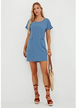 Sukienka mini oversize z krótkim rękawem ze sklepu Jacinshop w kategorii Sukienki - zdjęcie 179649739
