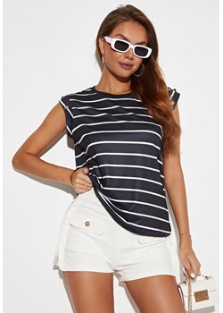 Top w poziome paski bez rękawów - id: 2301204865 - marki Jacinshop - 179650609 Top w poziome paski bez rękawów ze sklepu Jacinshop w kategorii Bluzki damskie - zdjęcie 179650609